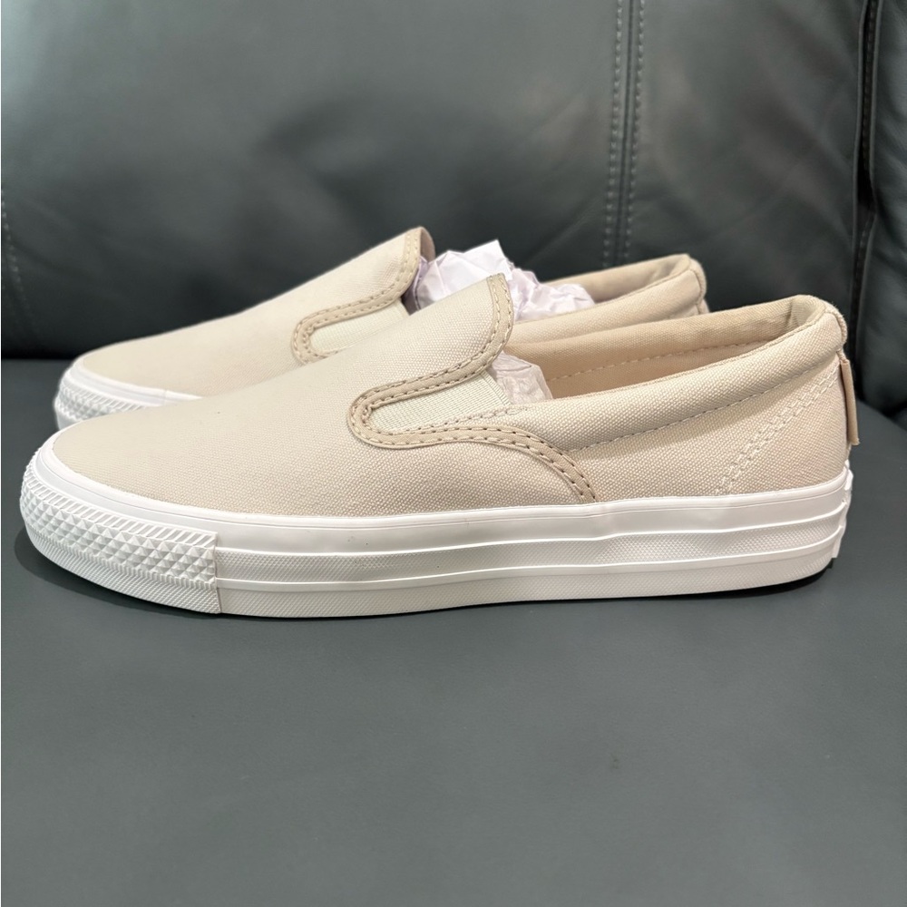 Converse Kids Slip-On Sneakers - Light Tan - Picture 5 of 6